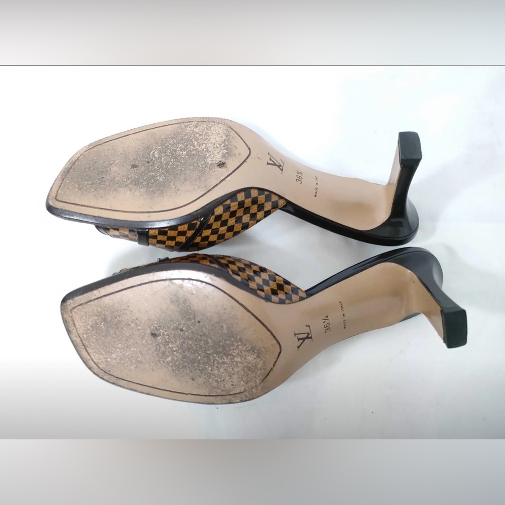 Louis Vuitton Damier heel Sandals 6.5 women’s - Picture 6 of 8